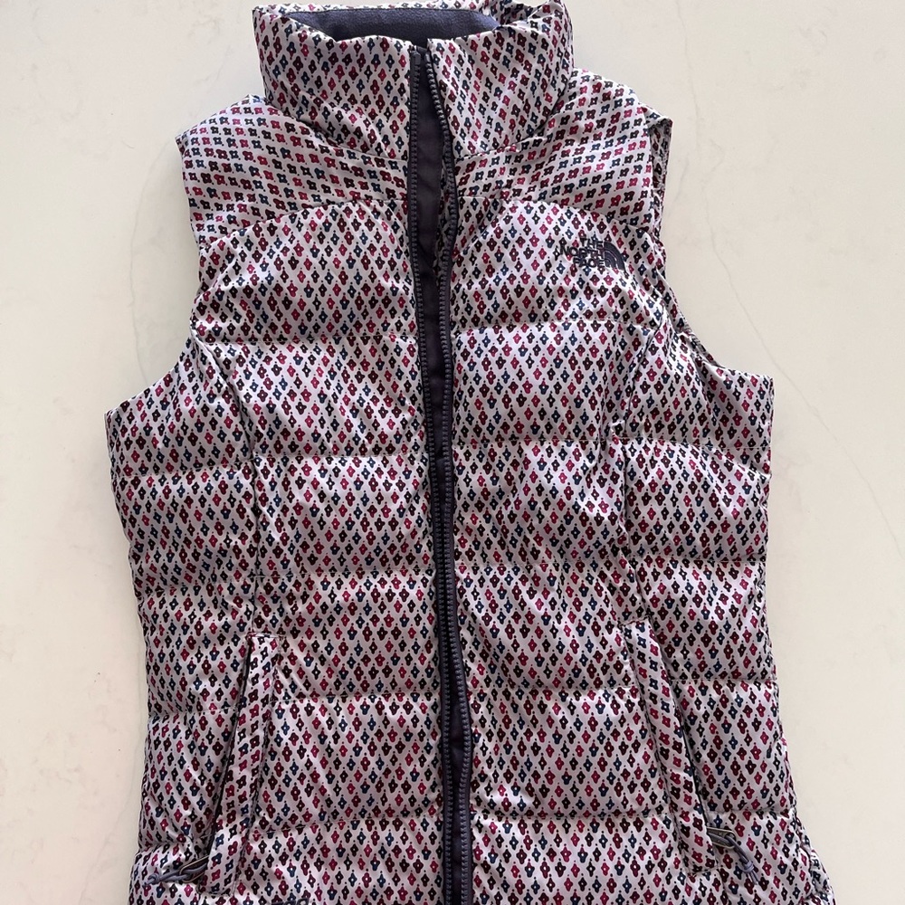 The North Face 700 Goose Down Womens XS Purple/Gray Puffer Vest